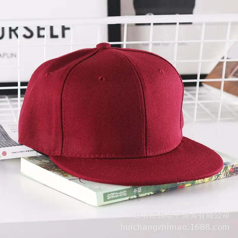 Szilárd hiphop sapka férfiaknak, snapback sapka, női baseball sapkák, állítható, lapos karimájú, sima napellenzős sapkák fiúknak és lányoknak, utcai tánc