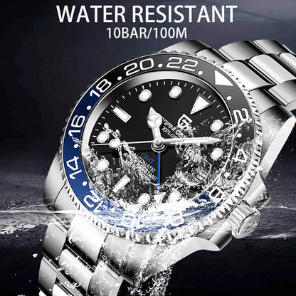 2025 New PAGANI DESIGN Luxurys Men Mechanical Watches Stainless Steel GMT Watch Top Brand Sapphire Glass Men for Watch PD-1662