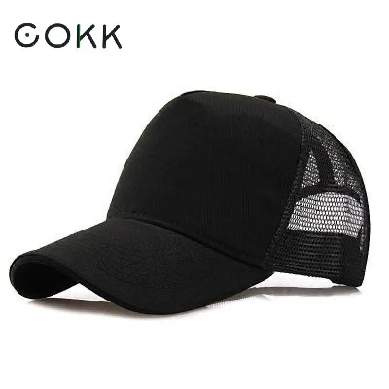 COKK baseball sapka férfiaknak, snapback hálós sapka nőknek, férfi sapkák, casquette, csontszínű, alkalmi, fekete, állítható napszemüveg, trucker, lélegző