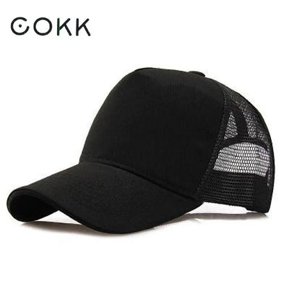COKK baseball sapka férfiaknak, snapback hálós sapka nőknek, férfi sapkák, casquette, csontszínű, alkalmi, fekete, állítható napszemüveg, trucker, lélegző
