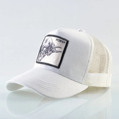 K Baseball Caps Men Snapback Hip Hop Trucker Cap With Embroidery Bull Patch Four Seasons Breathable Mesh Trucker Hat For Women