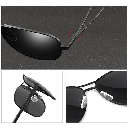 Classic Pilot Photochromic Sunglasses Men Women Fashion Chameleon Polarized Sun Glasses Male Driving Change Color Night Vision