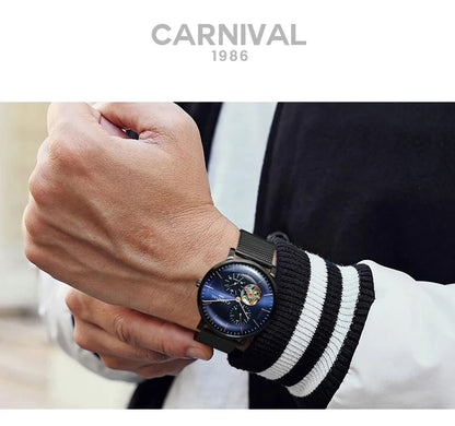 Carnival Men’s Mechanical Watch – Luxury automatic wristwatch with sapphire crystal