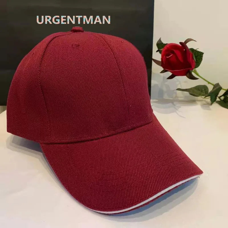 Casquette unisexe décontractée en acrylique, unie, style baseball, ajustable, pour femmes et hommes, casquette hip-hop, streetwear, « dad hat », vente en gros