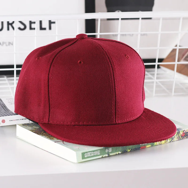Szilárd hiphop sapka férfiaknak, snapback sapka, női baseball sapkák, állítható, lapos karimájú, sima napellenzős sapkák fiúknak és lányoknak, utcai tánc