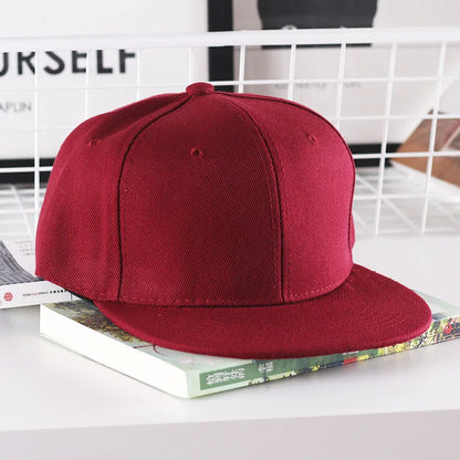 Szilárd hiphop sapka férfiaknak, snapback sapka, női baseball sapkák, állítható, lapos karimájú, sima napellenzős sapkák fiúknak és lányoknak, utcai tánc