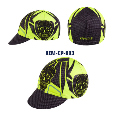 KEMALOCE Men Cycling Cap Anti-UV Summer Elastic Quick Dry Bike Cap 2023 White/Black/Blue Mesh Outdoor Breathable Cycling Hat
