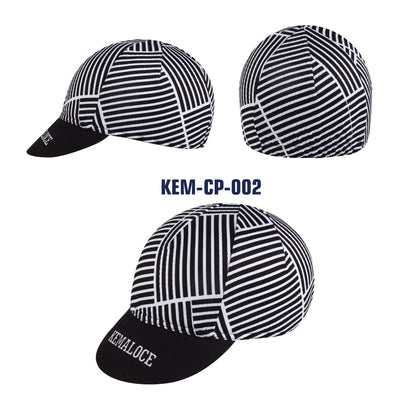 KEMALOCE Men Cycling Cap Anti-UV Summer Elastic Quick Dry Bike Cap 2023 White/Black/Blue Mesh Outdoor Breathable Cycling Hat