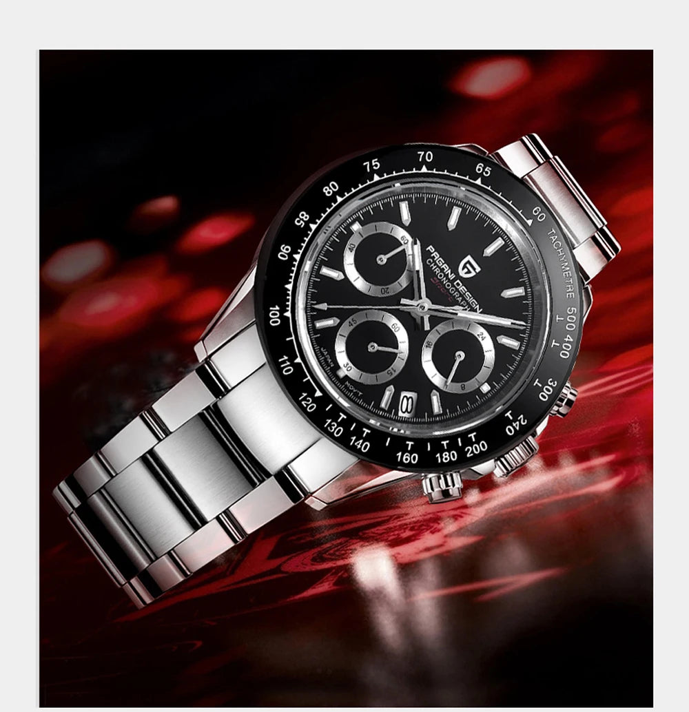 2026 New PAGANI DESIGN Brand Luxury Quartz Watch Sapphire Waterproof Luminous Men watch Japan VK63 Movt All Steel Chronograph
