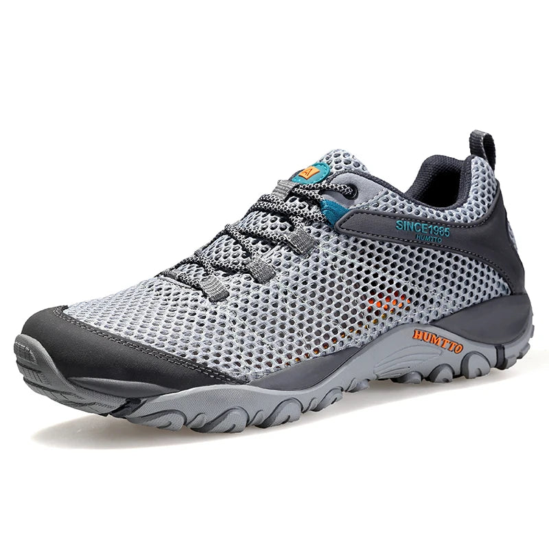 HUMTTO New Summer Hiking Sneakers for Men Breathable Outdoor Trekking Sport Shoes Climbing Hunting Walking Shoes for Men