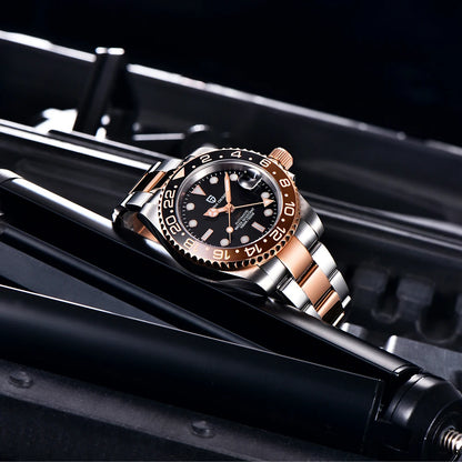 2025 New PAGANI DESIGN Luxurys Men Mechanical Watches Stainless Steel GMT Watch Top Brand Sapphire Glass Men for Watch PD-1662