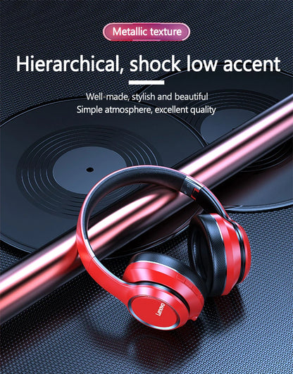 Lenovo HD200 Wireless Bluetooth Over-Ear Headphones – Noise Cancelling HiFi Stereo Gaming Headset with Microphone