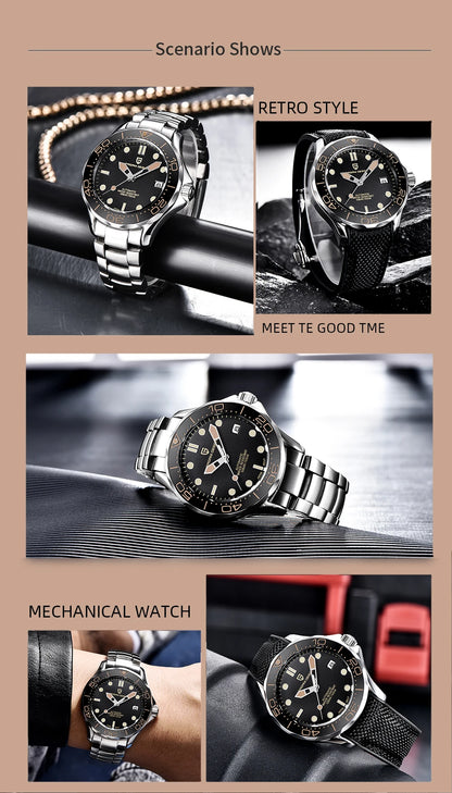 PAGANI DESIGN 007 Mechancial Wristwatch men Luxury Automatic Watch for men NH35A AR Sapphire crystal Waterproof Clock 2024 New