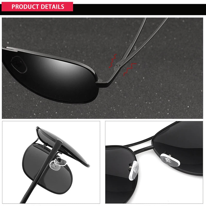 Classic Pilot Photochromic Sunglasses Men Women Fashion Chameleon Polarized Sun Glasses Male Driving Change Color Night Vision
