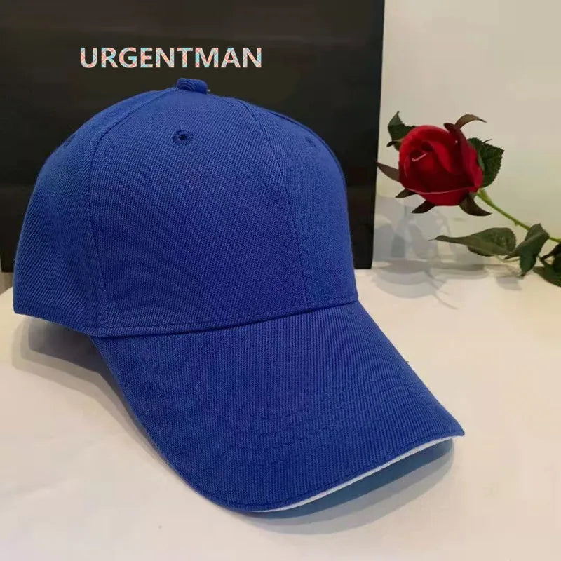 Casquette unisexe décontractée en acrylique, unie, style baseball, ajustable, pour femmes et hommes, casquette hip-hop, streetwear, « dad hat », vente en gros