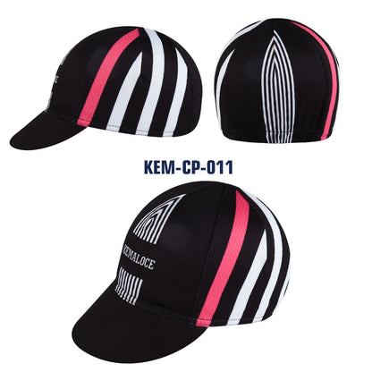 KEMALOCE Men Cycling Cap Anti-UV Summer Elastic Quick Dry Bike Cap 2023 White/Black/Blue Mesh Outdoor Breathable Cycling Hat