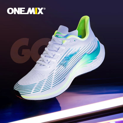 Onemix New Men's Marathon Running Shoes for Women, Breathable Lightweight Sneakers, Lace-Up Athletic Shoes, Comfortable, Light, and Soft