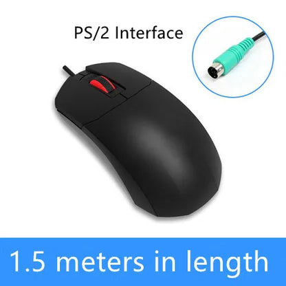 LINDO ZONE kabelgebundene Desktop-Computer-Maus USB PS/2 mit ultralangem Kabel 2M/3M, 200CM/300CM, erweiterte kabelgebundene Notebook-Maus