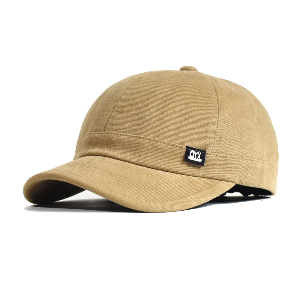Casquette de baseball vintage à visière courte, en coton, pour homme et femme, casquette « dad hat » souple, ajustable, style « trucker », à profil bas