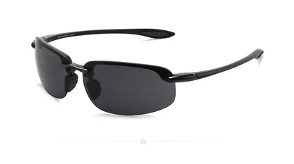 JULI Sports Sunglasses for Men Women TR90 Rimless Frame UV400 Protection for Cycling Running Fishing Baseball Driving 8001