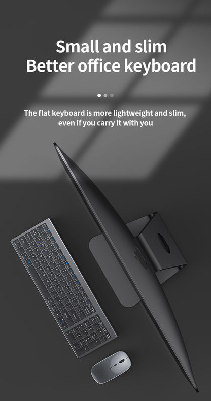 Wireless Keyboard Bluetooth 5.0&3.0&2.4G FN+1/2/3 Dual-Mode 350mAh Ultra Thin Keyboards for Laptop PC TV iPad Macbook Android