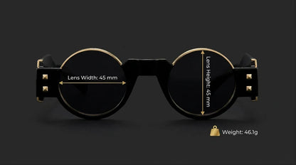 Y2K Punk Gothic Round Sunglasses Men 2026 Luxury Brand Steampunk Wide Temple Thick Frame Sun Glasses For Male Retro Cool Shades