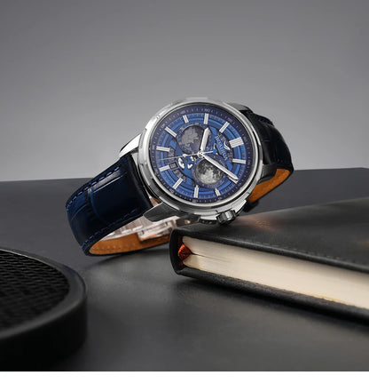 Relógio mecânico masculino totalmente automático BORIAGE(BOAIJIUA) — design original, resistente à água e luminoso
