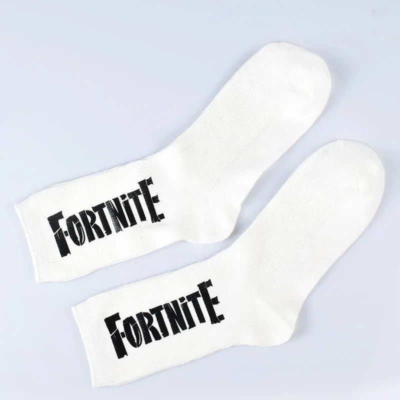 FORTNITE Sports Socks Summer Black White Breathable Low Cut Socks No Show Cotton Soft Athletic Casual Short Socks