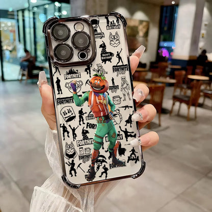 Capa de telemóvel Hot Game F-Fortnites Plating para Samsung A37 A57 A07 A36 A16 A06 A35 A55 A25 A26 A05s A15 A54 A34 A24 A14 A05 4G 5G