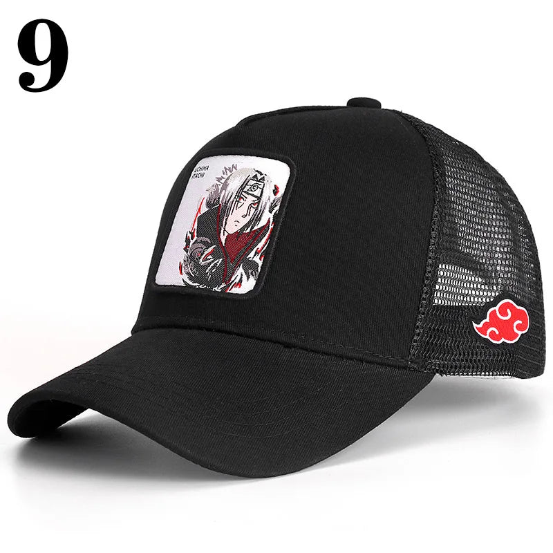 Casquette de baseball imprimée à l'effigie d'un personnage de l'anime Dragon Ball pour hommes et femmes – Casquette hip-hop – Casquette en maille pour camionneur – Protection solaire d'été pour les activités en plein air