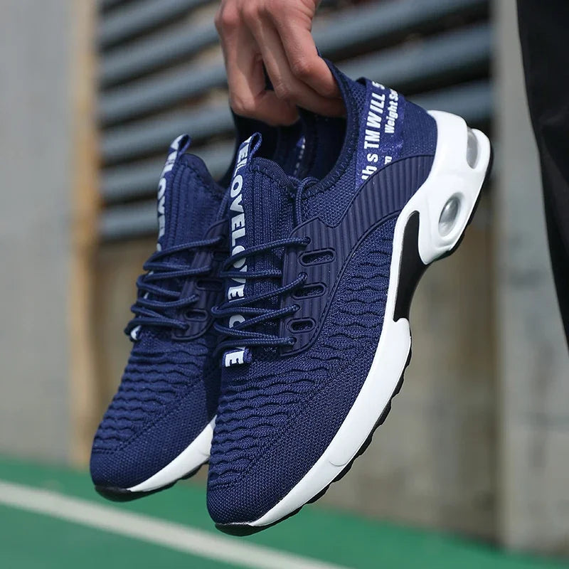 Sommer herresko i mesh, afslappede sportssko, forår/sommer-sko, tennis, letvægts-vandresko, sorte sneakers, populært produkt