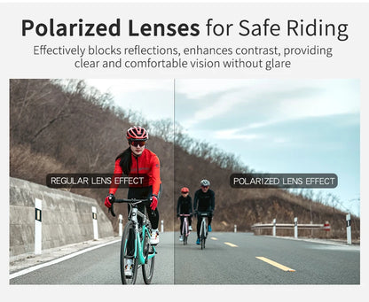 ROCKBROS Polarized Cycling Glasses Men Sports Sunglasses Road MTB Mountain Bike Bicycle Riding Protection Goggles Eyewear 5 Lens