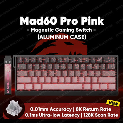 Madlions mad60he Mad60 Mad68 HE Mechanical Keyboard Magnetic Switch Mad60he Wired Game Keyboard Rapid Trigger Rgb Keyboard