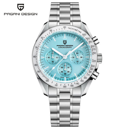 PAGANI DESIGN Moon watch – Luxury quartz chronograph for men, sporty style, sapphire crystal with anti-reflective coating, luminescent display