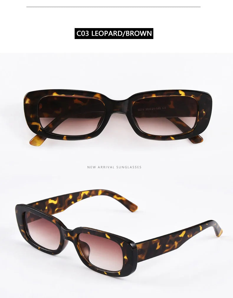New Small Sunglasses Women Men Trendy Vintage Brand Designer Hip Hop Square Green Sun Glasses Female Eyewear UV400