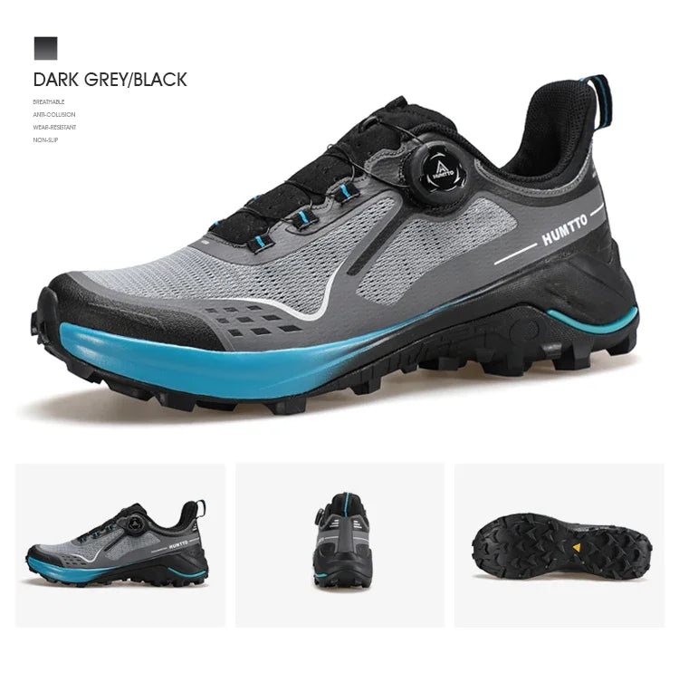HUMTTO Men's Luxury Designer Trail Sneakers Anti-slip Sports Hiking Breathable Outdoor Trekking Boots