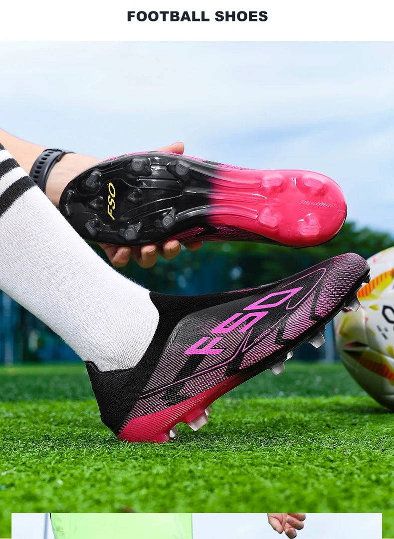 New Men's Football Boots Non-Slip Boys Outdoor Hot-Selling Soccer Shoes Grass Match Sneakers High-Quality Cleats High-Top Lightweight