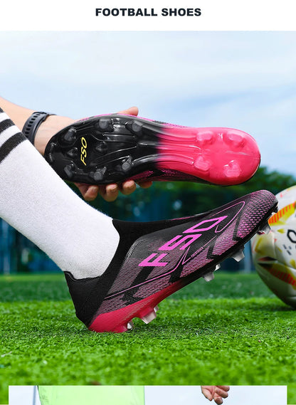 New Men's Football Boots Non-Slip Boys Outdoor Hot-Selling Soccer Shoes Grass Match Sneakers High-Quality Cleats High-Top Lightweight