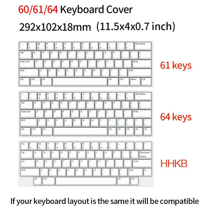 Funda protectora transparente de acrílico para teclado mecánico, cubierta antipolvo para teclado de 60/61/64 96 98104/108 teclas y cubierta para ratón