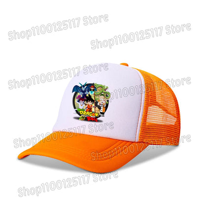 Dragon Ball baseball sapka, anime-nyomtatott sapkák, lélegző, csúcsos sapka, rajzfilm, Goku, nyári sport, snapback, hálós napellenzős sapka, gyermekajándék