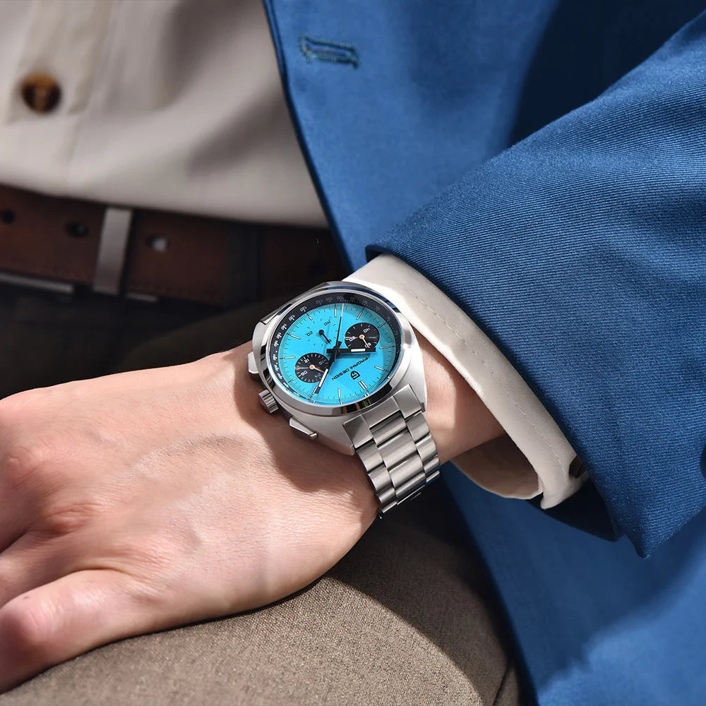 Relógio masculino de quartzo Pagani Design 2026 Fashion, marca de topo de luxo, safira, cronógrafo masculino VK63 em aço, de mergulho