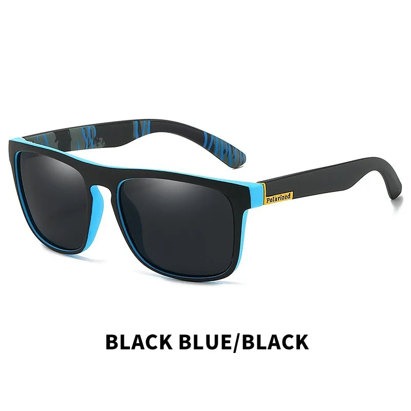 Black Polarized Square Sunglasses Men Women Fashion Classic Driving Shades for Outdoor Sports Cycling Travel Fishing Eyewears