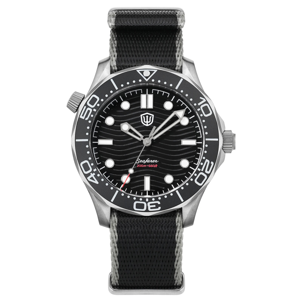 Watchdives 42mm Seafarer Grade 2 Titanium NTTD Dive Watch WD007Q V2 VH31 Sweep Second Quartz Movement Luminous Sapphire Watches