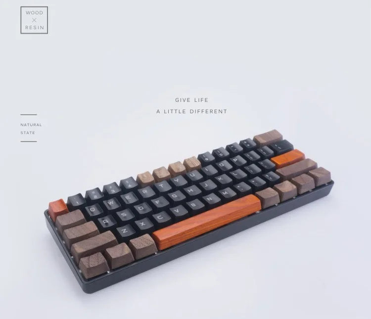 handmade custom wood keycap for mechanical keyboard walnut solid wooden keycaps spacebar Esc Cherry mx switch OEM Profile