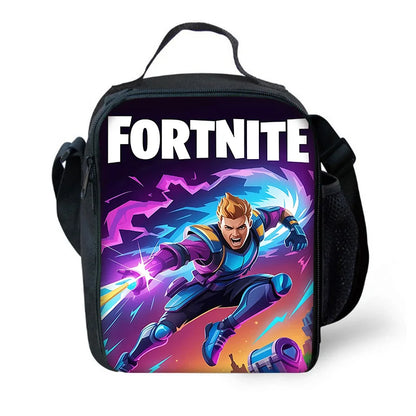 Classic Game Fortnite Child Insulated Large Capacity Bag for Boys & Girls Student Outdoor Picnic Reusable Thermal Cooler Lunch Box