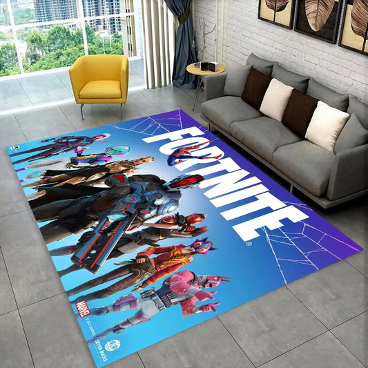 F-Fortnites Cartoon Game Carpet Rug for Playroom Bedroom Living Room Sofa Home Doormat Decor,Area Rug Non-slip Floor Mat Gift
