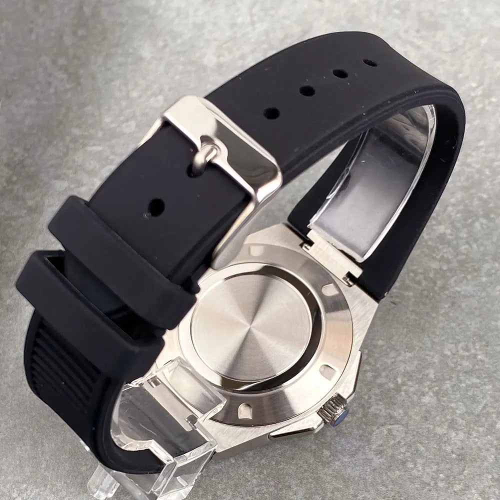 Tandorio Neue schwarze luxuriöse Business-Herrenuhr im Engineer-Stil, mechanisch, Saphirglas, 100m wasserdicht, NH35A Automatikuhren