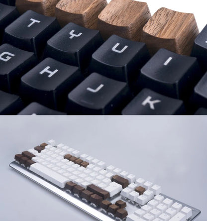 handmade custom wood keycap for mechanical keyboard walnut solid wooden keycaps spacebar Esc Cherry mx switch OEM Profile