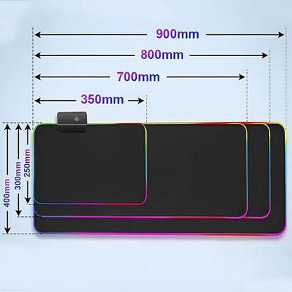 Tappetino mouse gaming, tappetino per tastiera Overwatch Sombra, tappetino da scrivania LED in gomma RGB, tappetino mouse gaming per notebook, kawaii