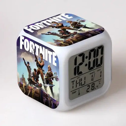 Fortnite Alarm Clock Cute Fashion Cartoon Personalized Creative Kawaii Minimalist LED Alarm Clock Gift for Friends' Birthday